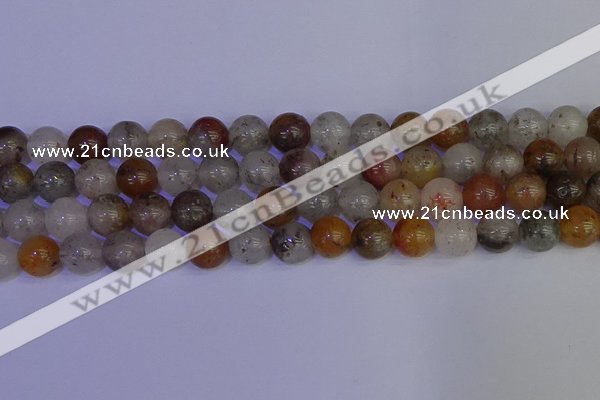 CRO895 15.5 inches 14mm round mixed lodalite quartz beads wholesale