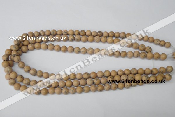 CRO91 15.5 inches 8mm round Chinese wood jasper beads wholesale