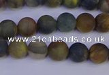 CRO911 15.5 inches 6mm round matte golden pietersite beads