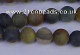 CRO912 15.5 inches 8mm round matte golden pietersite beads