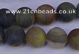 CRO915 15.5 inches 14mm round matte golden pietersite beads