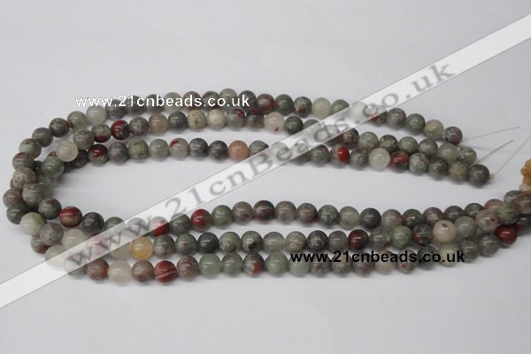 CRO92 15.5 inches 8mm round bloodstone beads wholesale