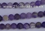 CRO920 15.5 inches 4mm round matte dogtooth amethyst beads