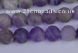 CRO922 15.5 inches 8mm round matte dogtooth amethyst beads