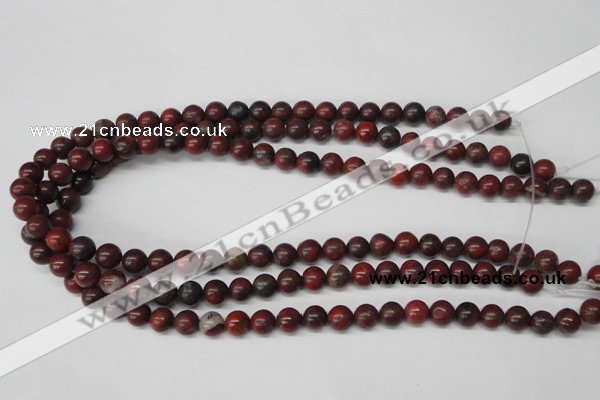 CRO93 15.5 inches 8mm round brecciated jasper beads wholesale