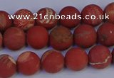 CRO932 15.5 inches 8mm round matte red jasper beads wholesale