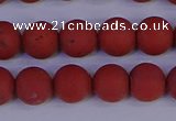 CRO943 15.5 inches 10mm round matte red jasper beads wholesale