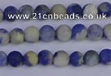 CRO950 15.5 inches 4mm round matte sodalite beads wholesale