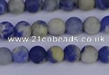 CRO951 15.5 inches 6mm round matte sodalite beads wholesale