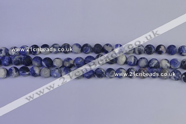 CRO952 15.5 inches 8mm round matte sodalite beads wholesale