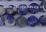 CRO953 15.5 inches 10mm round matte sodalite beads wholesale