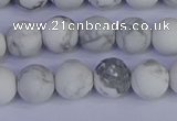 CRO983 15.5 inches 10mm round matte white howlite beads wholesale