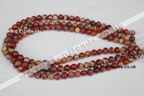 CRO99 15.5 inches 8mm round red jasper beads wholesale