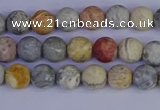 CRO991 15.5 inches 6mm round matte sky eye stone beads wholesale