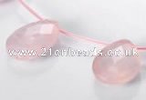 CRQ06 19*25mm faceted teardrop A grade natural rose quartz beads