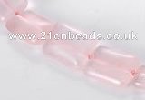 CRQ07 10*14mm rectangle A grade natural rose quartz beads