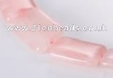 CRQ09 A grade 18*25mm rectangle natural rose quartz beads