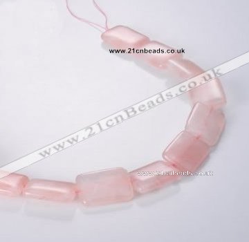 CRQ09 A grade 18*25mm rectangle natural rose quartz beads