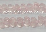 CRQ105 15.5 inches 7*11mm double heart natural rose quartz beads