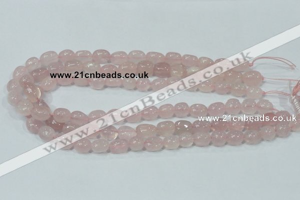 CRQ112 15.5 inches 10*13mm nugget natural rose quartz beads