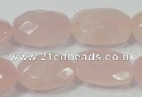 CRQ113 15.5 inches 18*25mm faceted freeform natural rose quartz beads