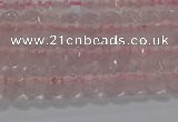 CRQ115 15.5 inches 4*6mm faceted rondelle rose quartz beads