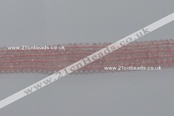 CRQ115 15.5 inches 4*6mm faceted rondelle rose quartz beads