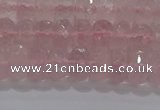 CRQ116 15.5 inches 5*8mm faceted rondelle rose quartz beads