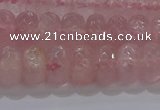 CRQ117 15.5 inches 6*10mm faceted rondelle rose quartz beads