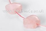 CRQ12 18*19mm pig-shaped A grade natural rose quartz beads