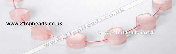 CRQ12 18*19mm pig-shaped A grade natural rose quartz beads