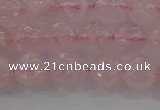 CRQ130 15.5 inches 8mm faceted round natural rose quartz beads