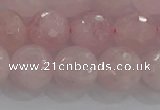 CRQ131 15.5 inches 10mm faceted round natural rose quartz beads