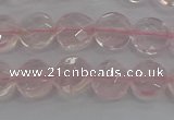 CRQ136 15.5 inches 8mm faceted coin natural rose quartz beads