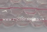 CRQ138 15.5 inches 12mm faceted coin natural rose quartz beads