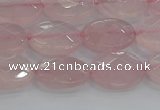 CRQ145 15.5 inches 8*10mm faceted oval natural rose quartz beads