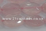 CRQ148 15.5 inches 13*18mm faceted oval natural rose quartz beads