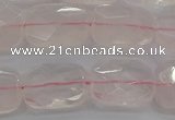 CRQ165 15.5 inches 12*16mm faceted rectangle natural rose quartz beads