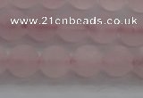 CRQ182 15.5 inches 8mm round matte rose quartz beads wholesale