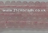 CRQ188 15.5 inches 6*10mm rondelle natural rose quartz beads
