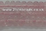 CRQ188 15.5 inches 6*10mm rondelle natural rose quartz beads