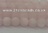 CRQ221 15.5 inches 6mm round matte rose quartz gemstone beads
