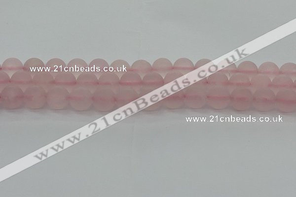 CRQ224 15.5 inches 12mm round matte rose quartz gemstone beads