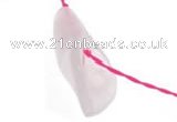 CRQ23 14*35mm daffodilly petal rose quartz beads Wholesale