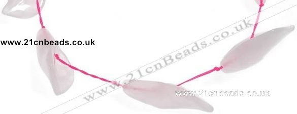 CRQ23 14*35mm daffodilly petal rose quartz beads Wholesale