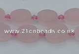 CRQ231 15.5 inches 10*14mm oval rose quartz beads wholesale