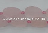 CRQ233 15.5 inches 11*18mm oval rose quartz beads wholesale