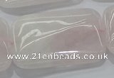 CRQ248 15.5 inches 30*40mm rectangle rose quartz beads wholesale