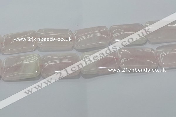 CRQ248 15.5 inches 30*40mm rectangle rose quartz beads wholesale