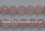 CRQ265 15.5 inches 10mm faceted round rose quartz beads